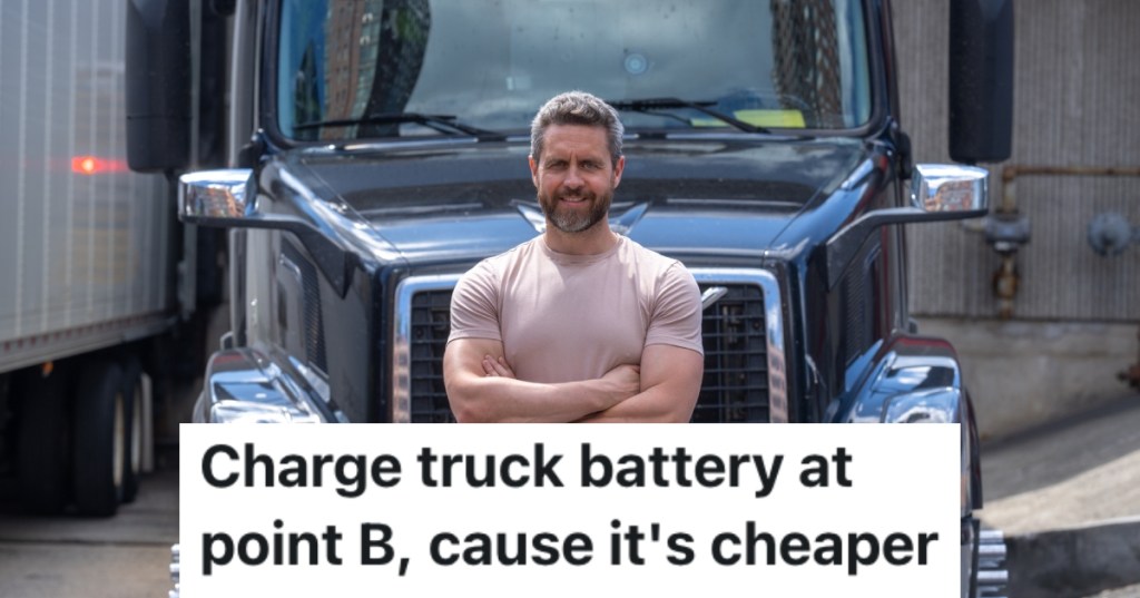 man in front of a truck