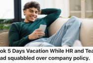 A Sick Worker Was Given A Hard Time By HR About Days Off, So He Let Them Work It Out With His Manager And He Got A Nice Vacation Out Of It