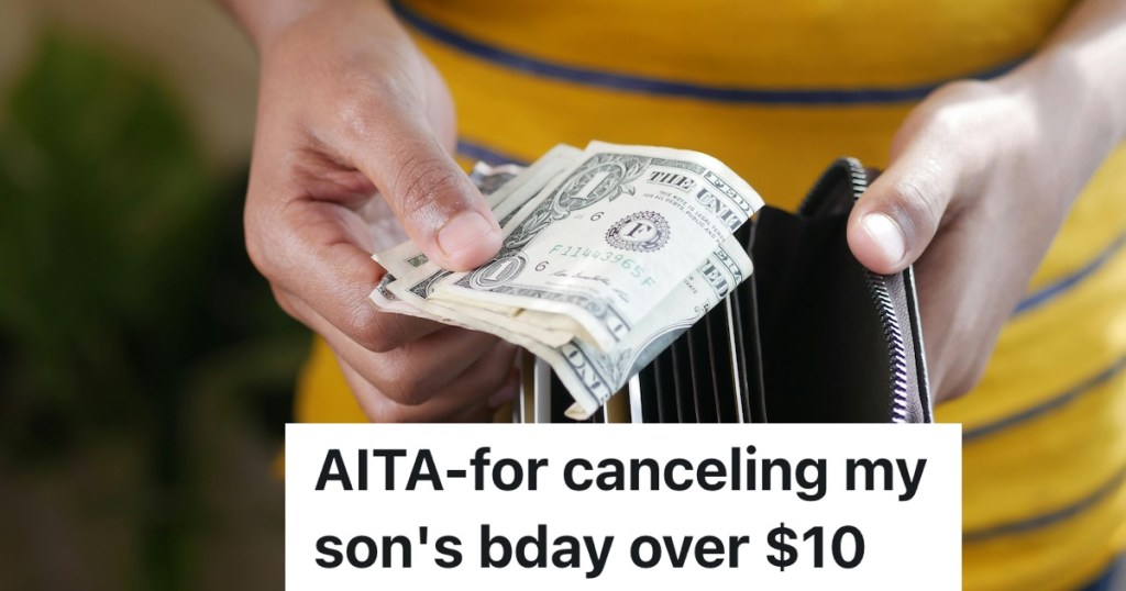 person putting money in wallet