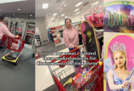 A Mom Stole Promotional “Wicked” Displays From A Target Store And People Are Wondering How She Hasn’t Been Caught