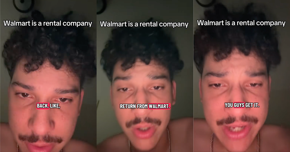 You got like two weeks to a month to bring that stuff back. Walmart Shopper Compared The Store To A Rental Company Because He Said You Can Return Anything You Buy There man talking about walmart