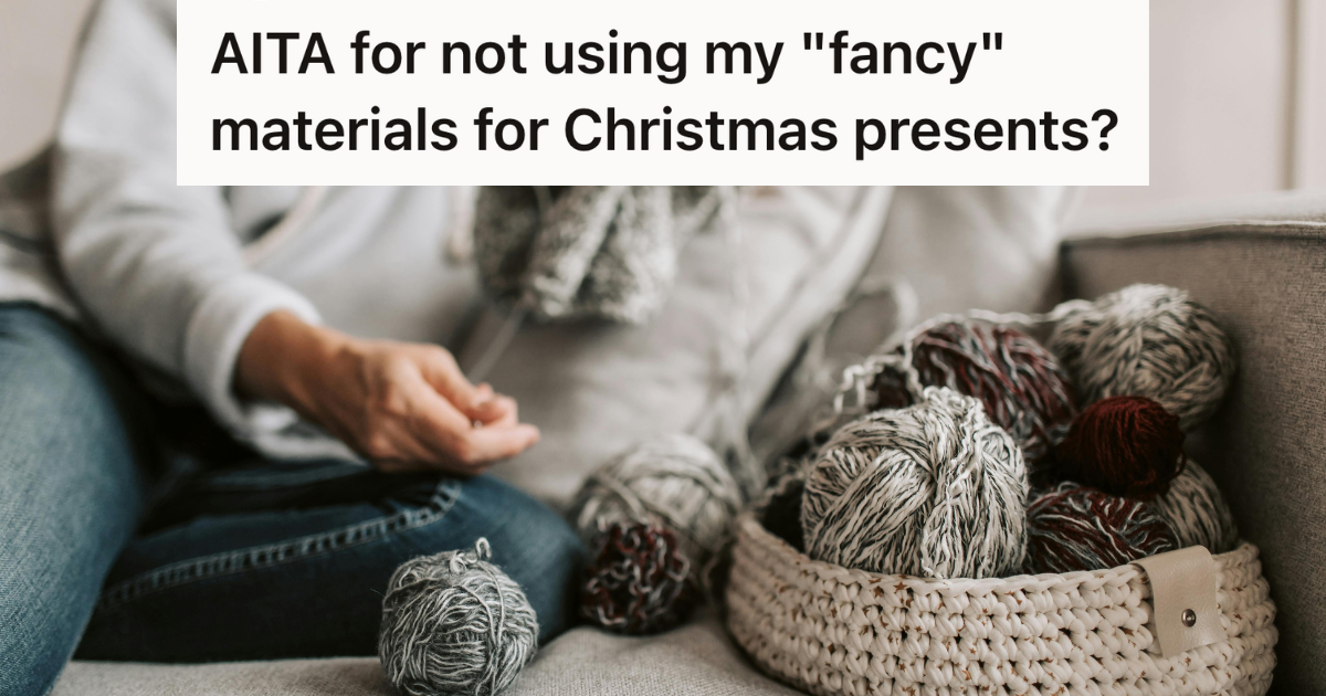 woman crocheting with balls of yarn