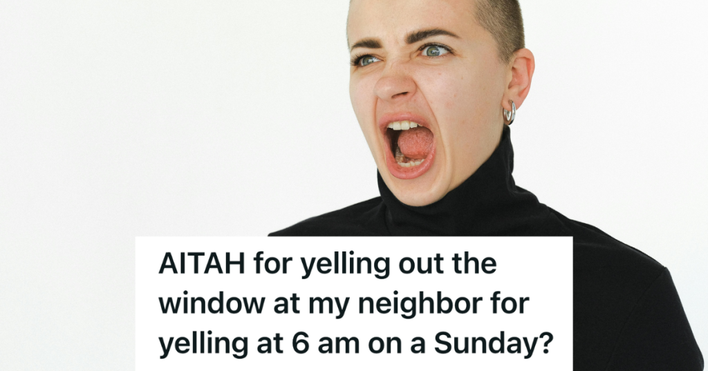 woman in a black turtleneck yelling