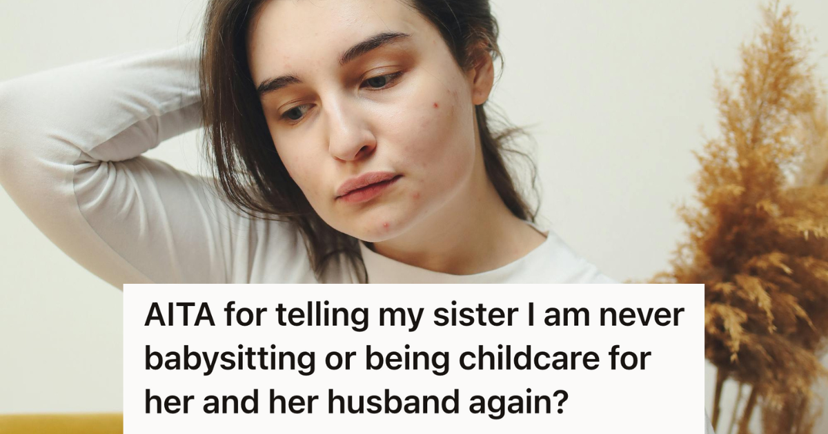 Babysitter Refused To Watch Extra Kids She’d Never Met, So Her Brother In Law Accused Her Of Ruining His Night Out woman in white sweater on couch