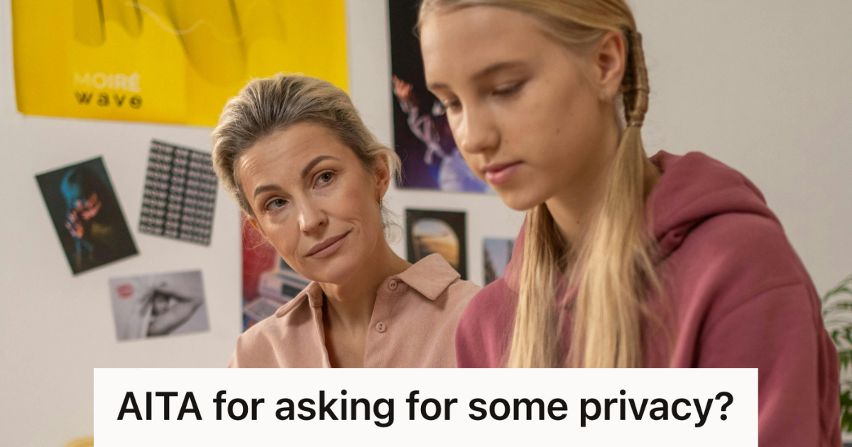 woman looking at her teenage daughter