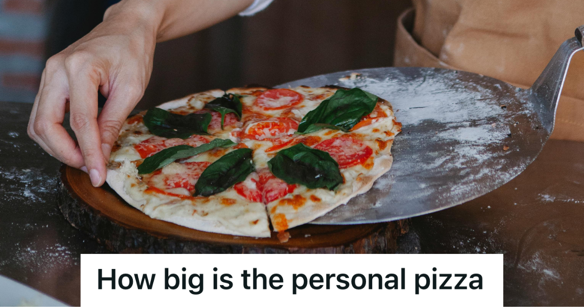 woman making a small pizza