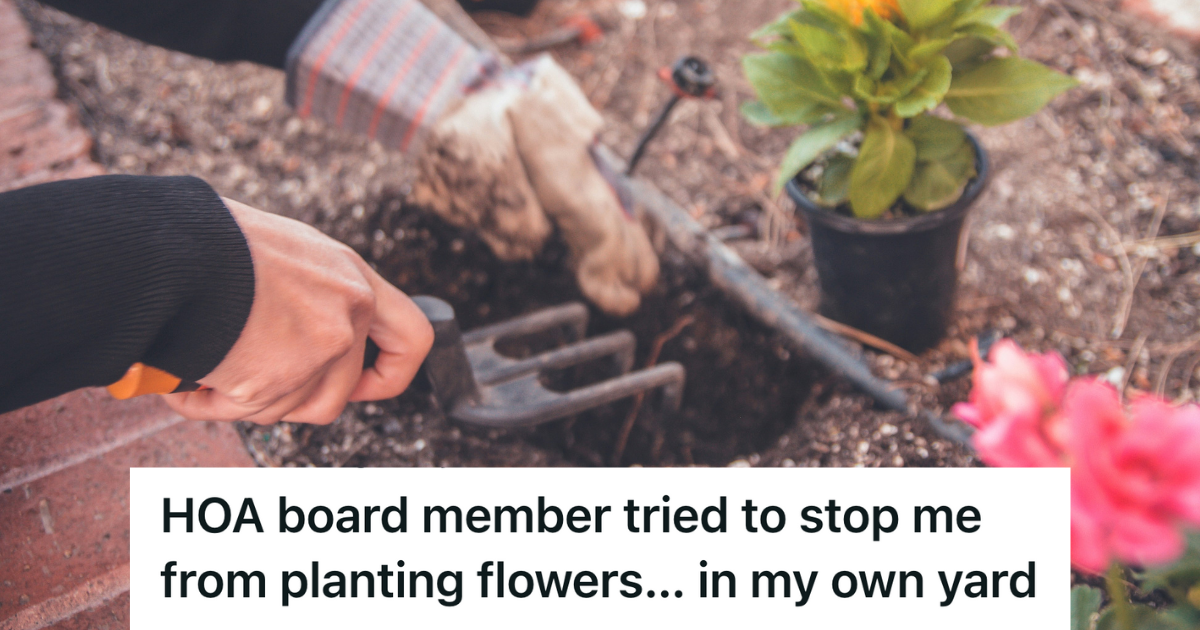 woman planting flowers in her garden