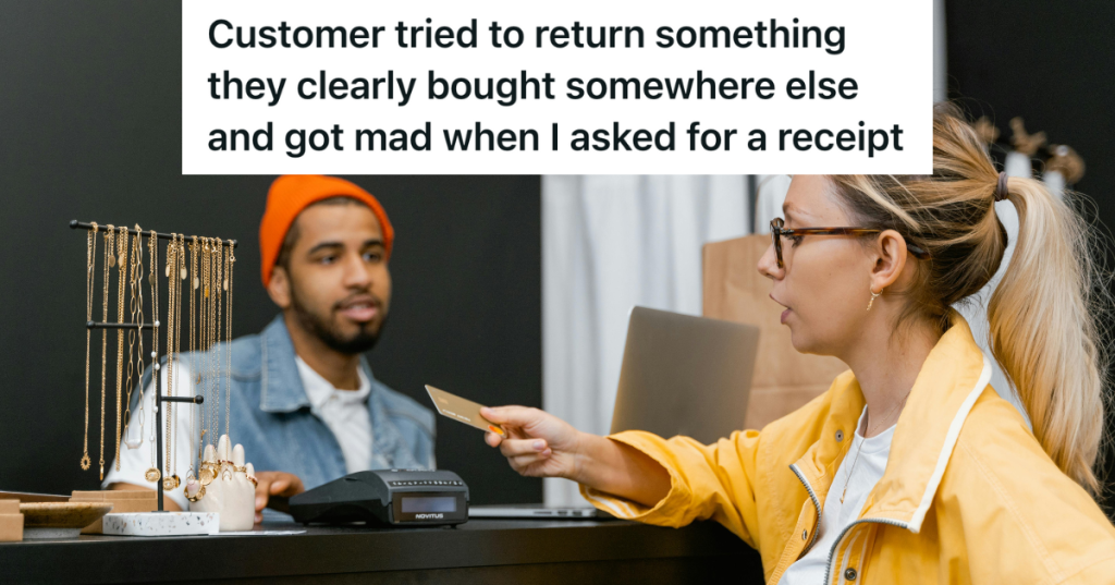 woman speaking with boutique store worker