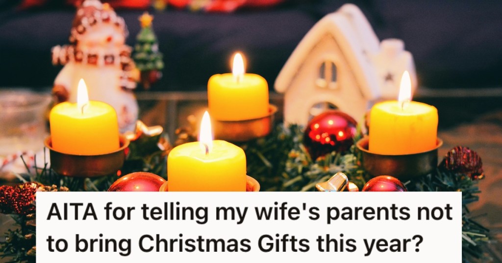 A Christmas table display