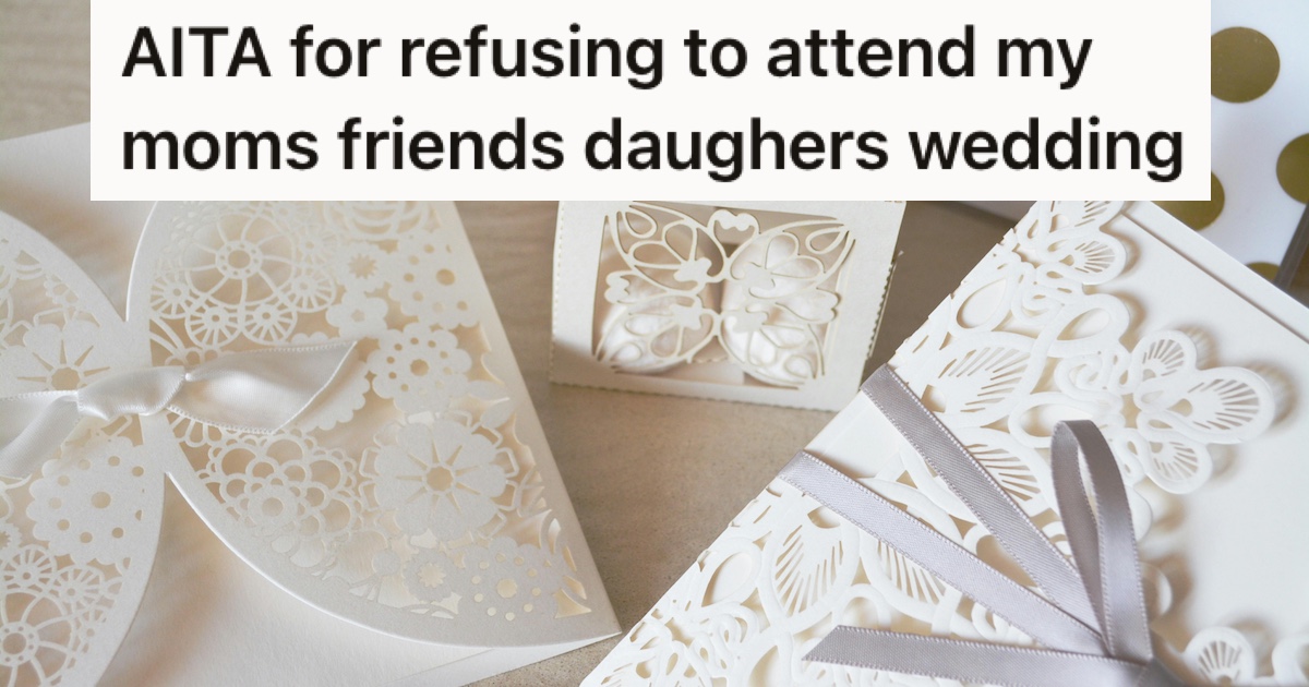 A white wedding invitation