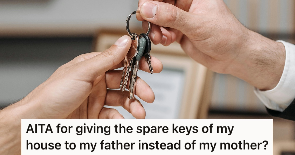 Handing over a set of keys