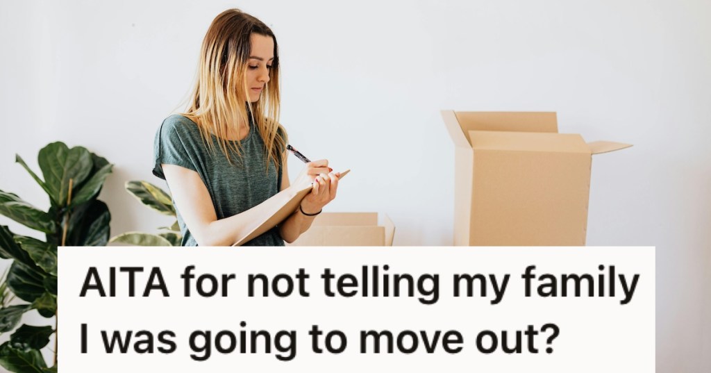 A woman with moving boxes