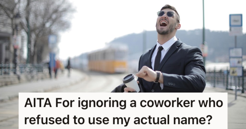 An angry guy in a suit by the roadside