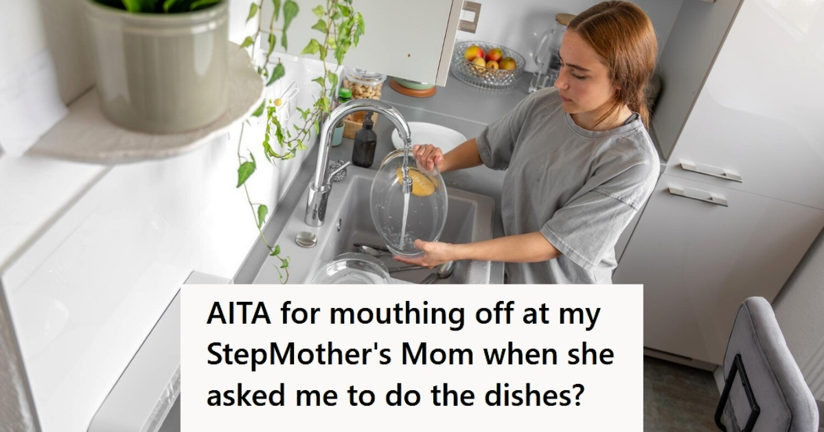 Woman doing the dishes