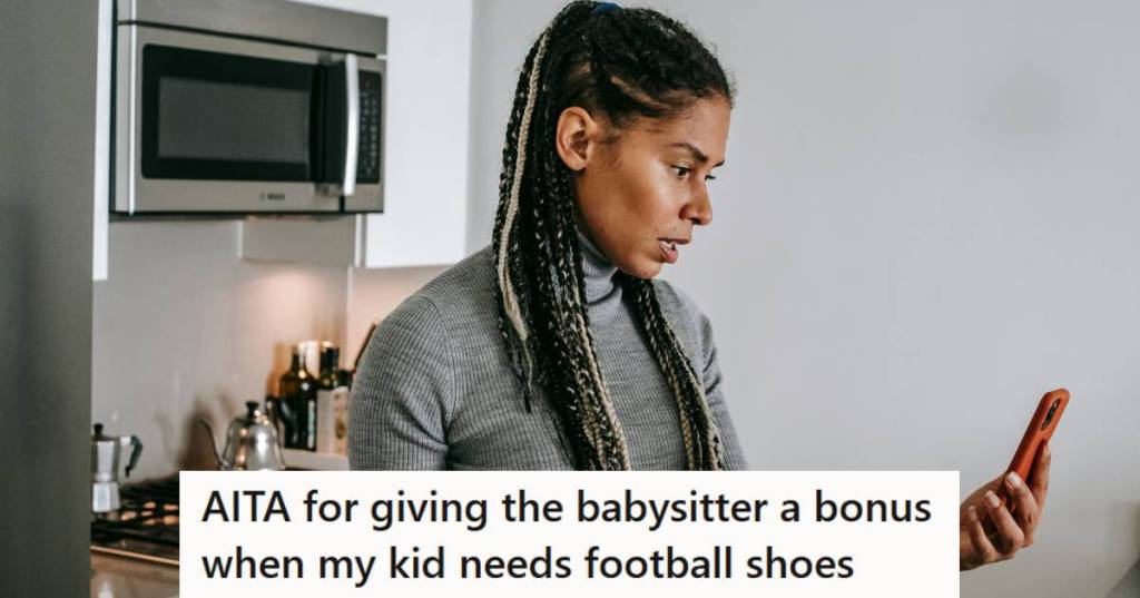 Single mom talking to her ex on the phone about child support