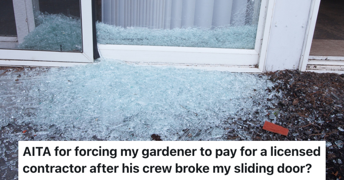 broken sliding glass door