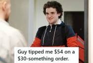 Delivery Driver Dropped Off A Thirty Dollar Order Expecting A Normal Tip, But The Customer Handed Him A $50, Leaving Him Awkwardly Stammering Over His Words