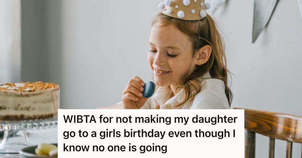 Little girl eating at a birthday party