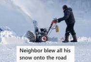 Homeowner Watched His Neighbor Break Snow Removal Rules, So He Fired Up His Snowblower And Put Every Inch Of Snow Back Where It Belonged