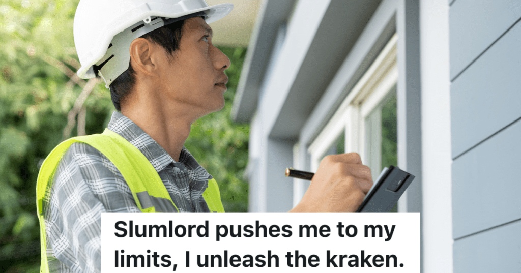 man wearing a hardhat and holding a clipboard looks at exterior of house