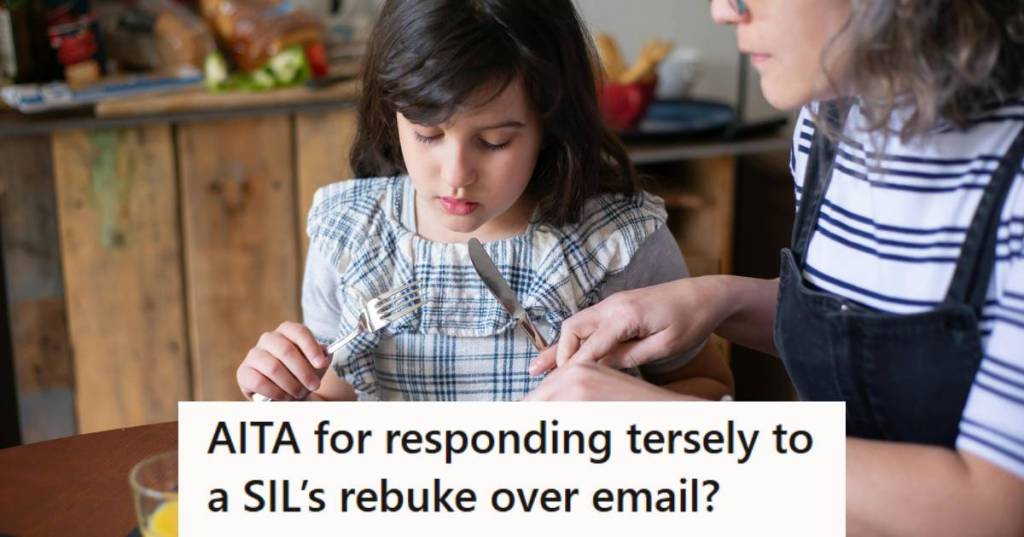 Little girl eating dinner at her aunt's house
