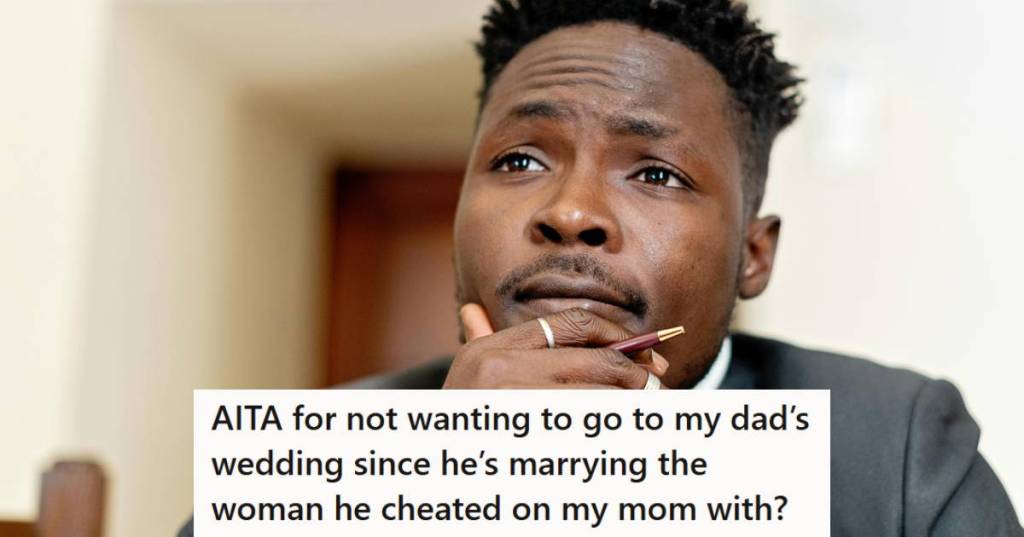 Man holding his face and thinking about how to get out of a wedding