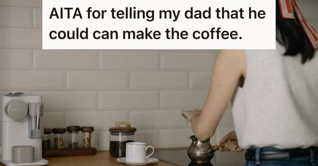 Woman making coffee in the kitchen