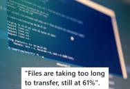 IT Employee Was Told That His Coworker’s Files Were Stuck Transferring, But Then He Realized The Person Had Been Watching Their Camera Battery Drain