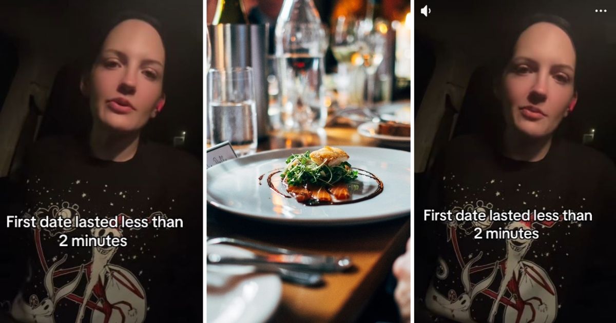 Woman talking about first date