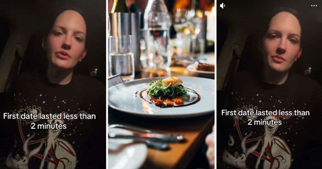 Woman talking about first date