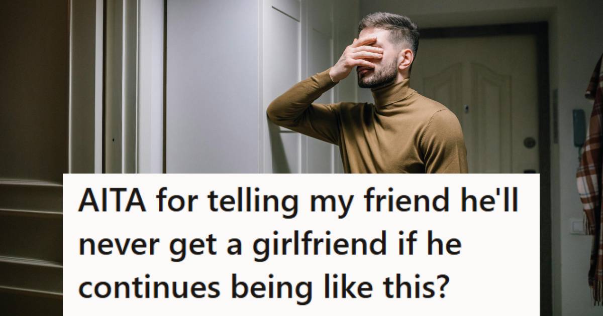 Man standing in the hall, holding his face after an argument with his friend