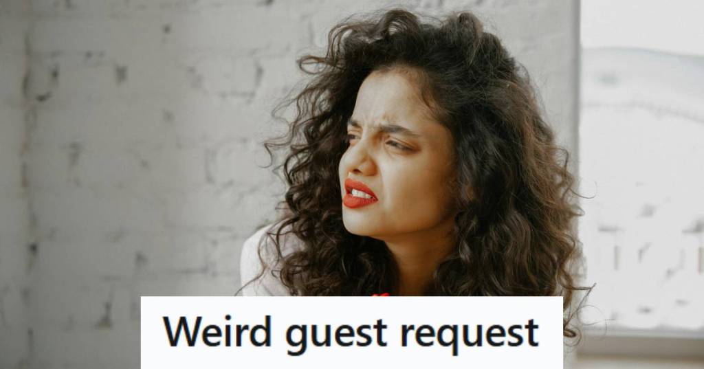 Woman working the front desk of a hotel, reading chat requests