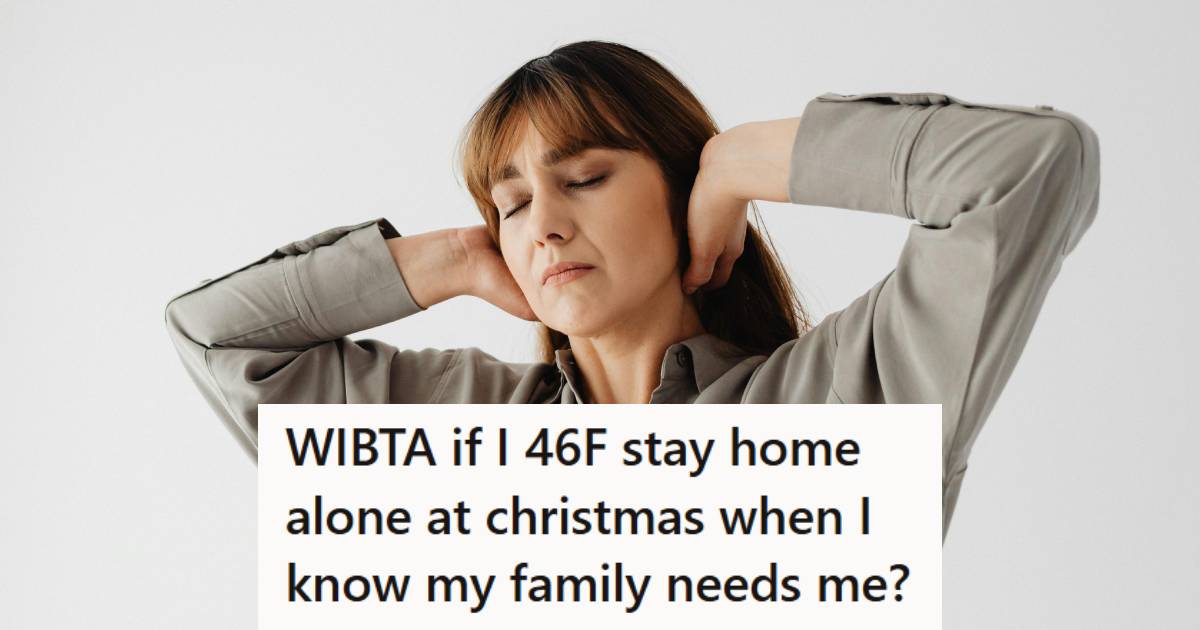 Woman holding her ears because she's tired of her family