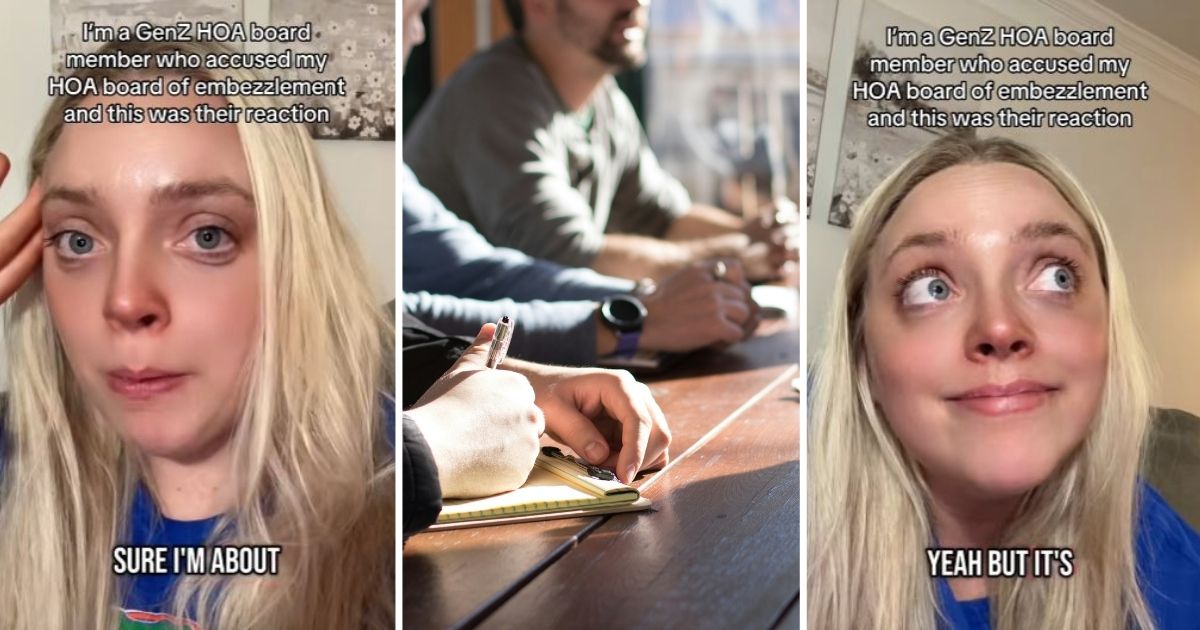 Woman at HOA meeting