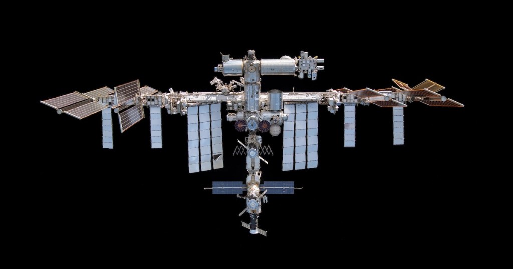 The ISS in space