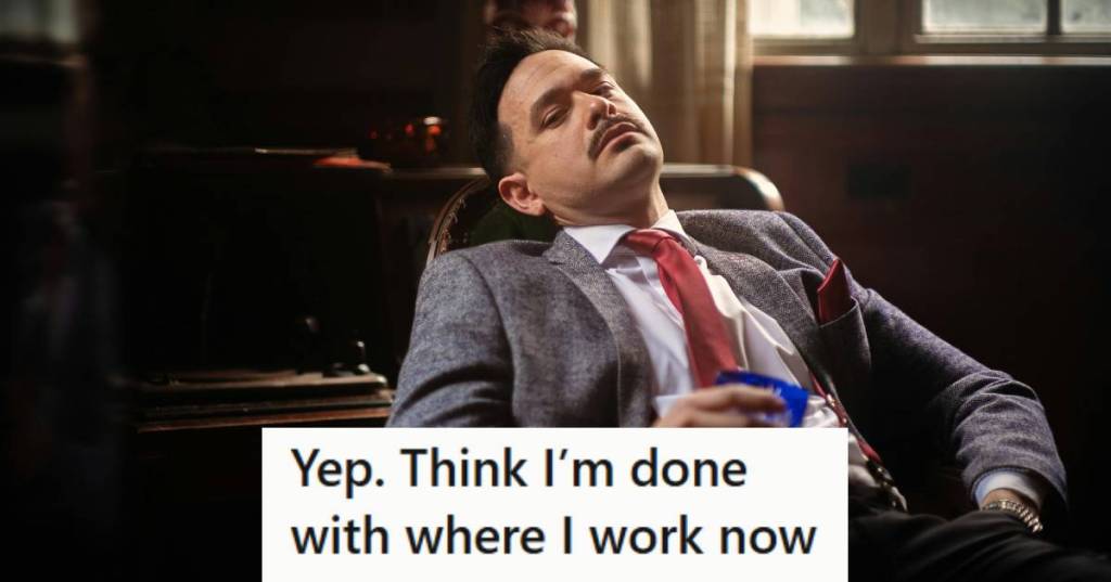 Man sitting in a chair, stressed out, but relieved because he's quitting