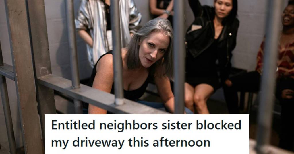 Entitled woman sitting in jail because she refused to move her car and hit an officer