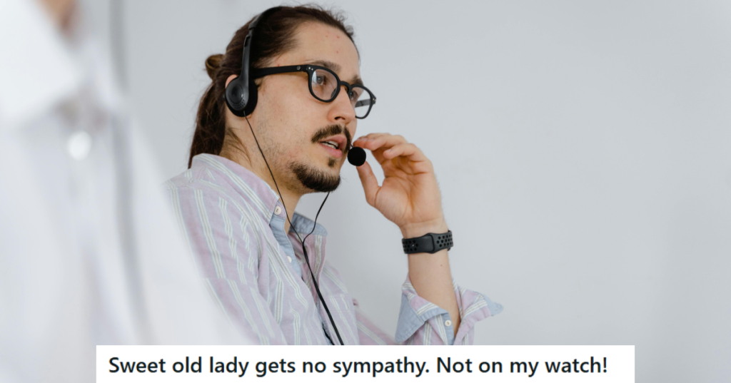 Man wearing headset and talking on call