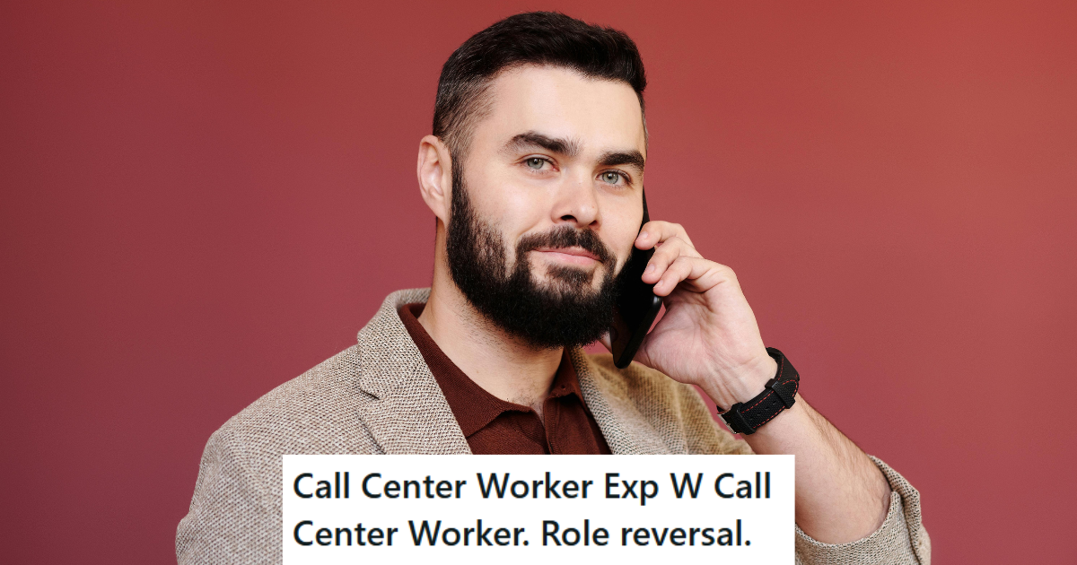 Man in brown jacket taking a call