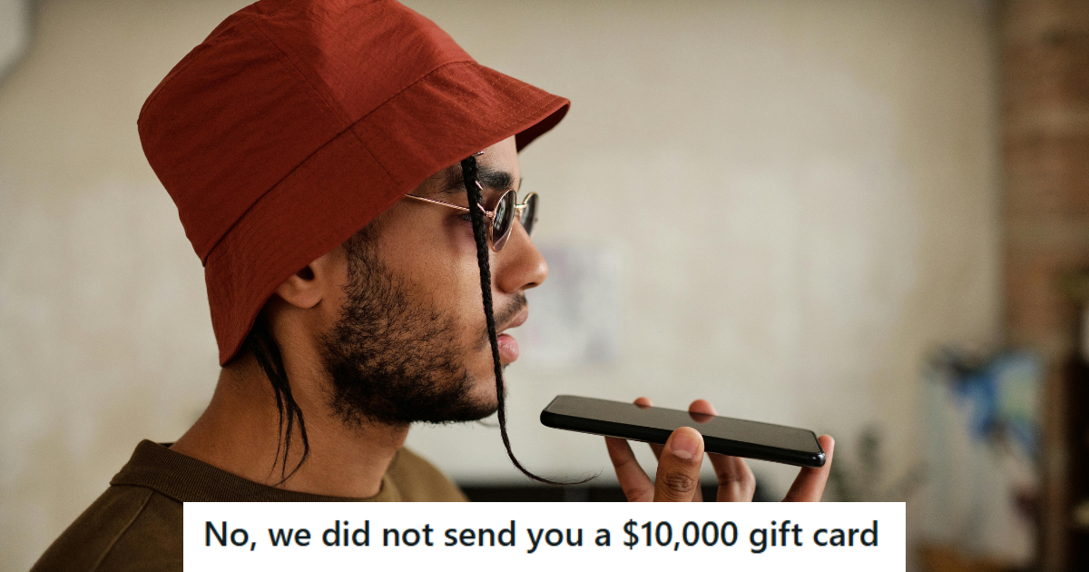 Man in red hat talking on his phone