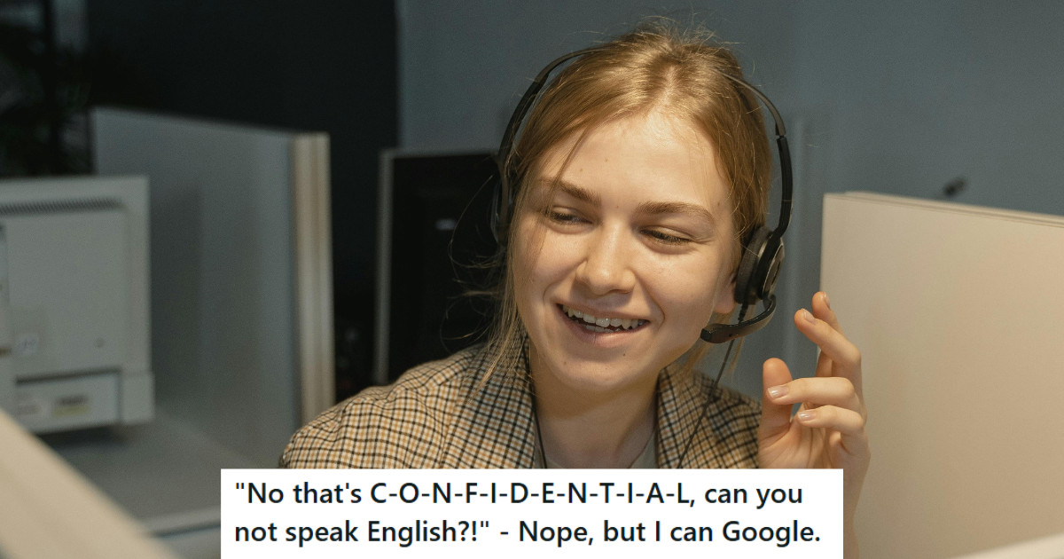 Woman with golden hair wearing a headset