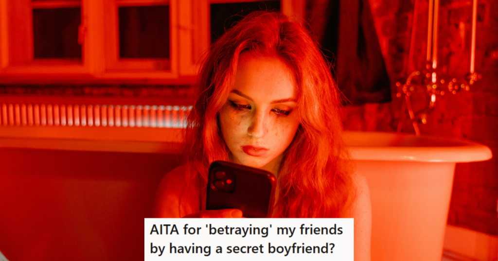 Girl looking into her phone