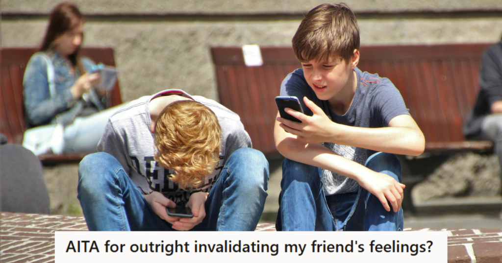 Two boys using their phones