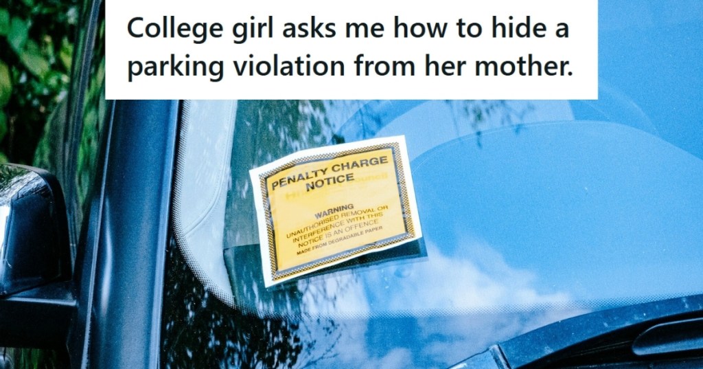 Parking violation on car