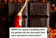 Man’s Partner Ate His Expensive Chilli Dark Chocolate Bar Since It Could Help With His Health Condition, But Refused To Share When They Bought New, Cheaper Bars