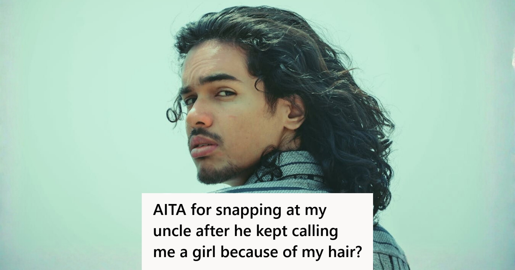 Man with beautiful wavy hair