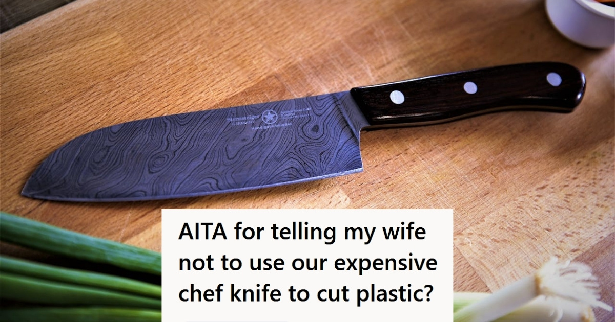 Chef's knife on the table