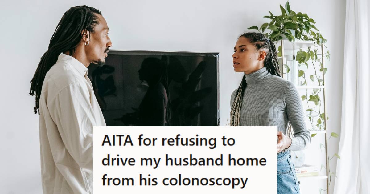 Man and woman arguing over plans he made that she can't go to