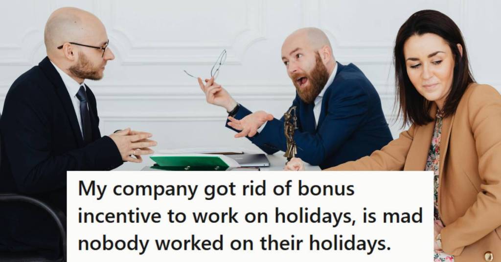 Management telling employees that they are losing their benefits