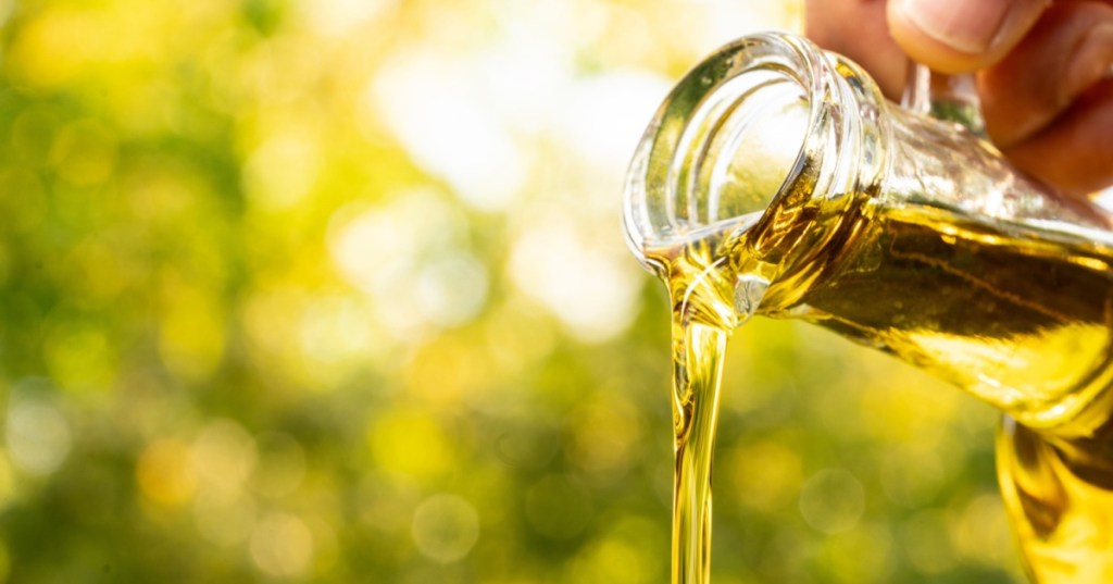 Olive oil being poured